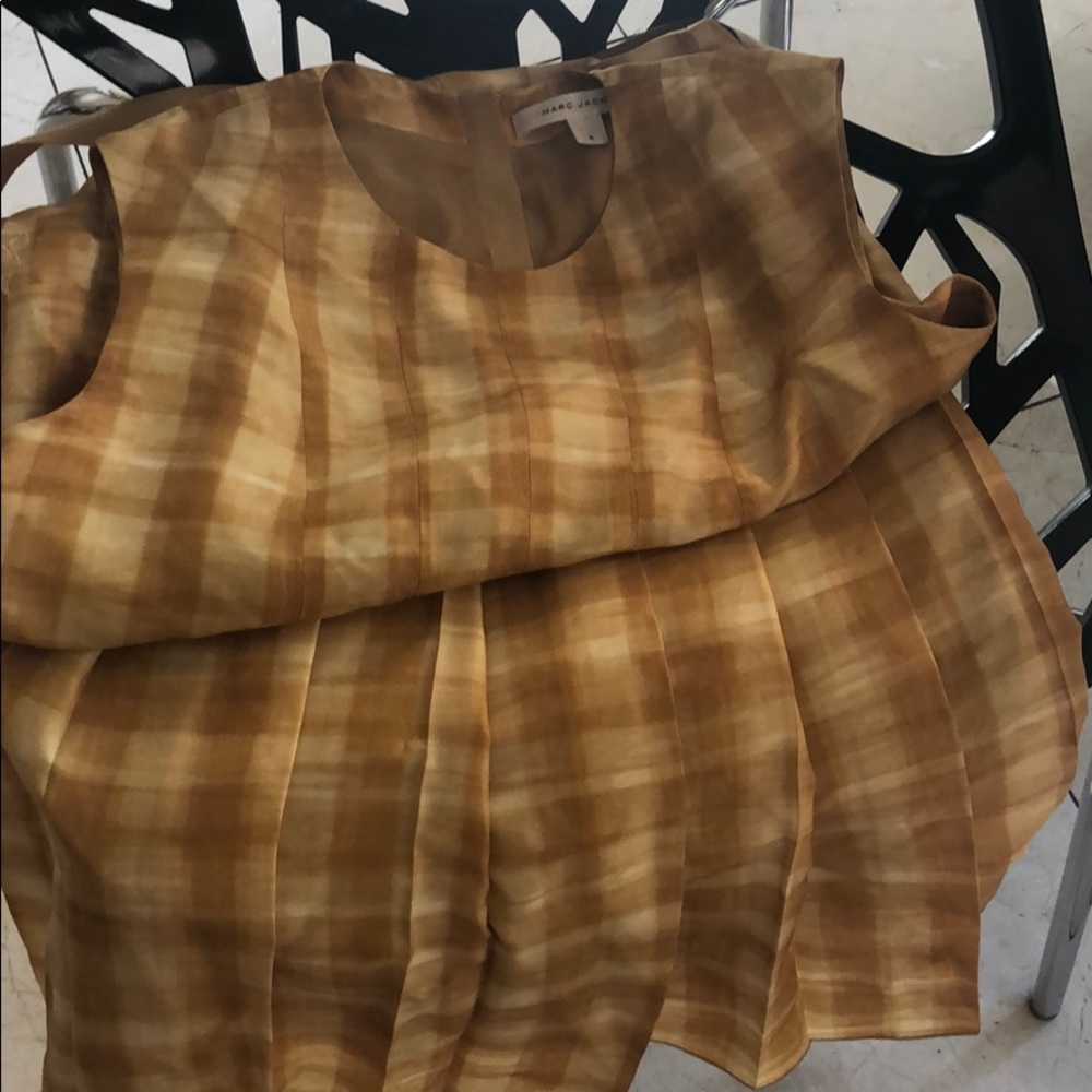 Marc Jacobs sleeveless midi dress 👗 silk withbelt - Picture 2 of 4